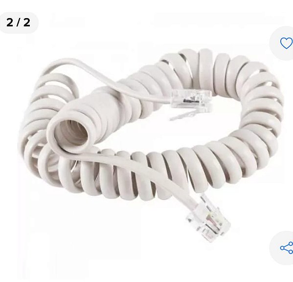 Cabo conector para telefone fixo 1.5m lotus