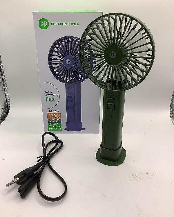 Ventilador de mesa /mao recarregavel dp-7633 azul