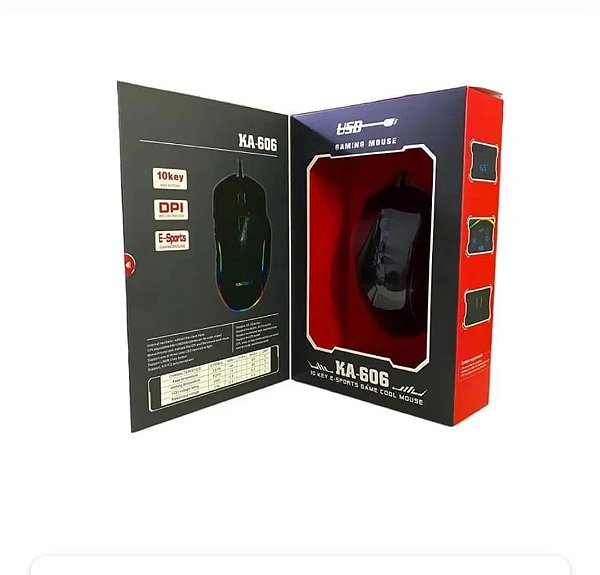 Mouse gamer rgb color usb 1.8m kapbom ka-606