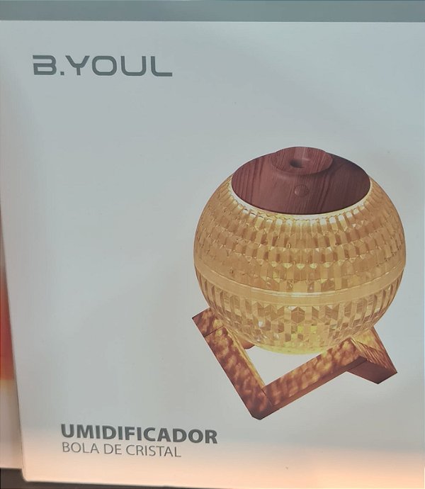 Umidificador aromatizador de ar bola de cristal led b.youl by-5565 350ml