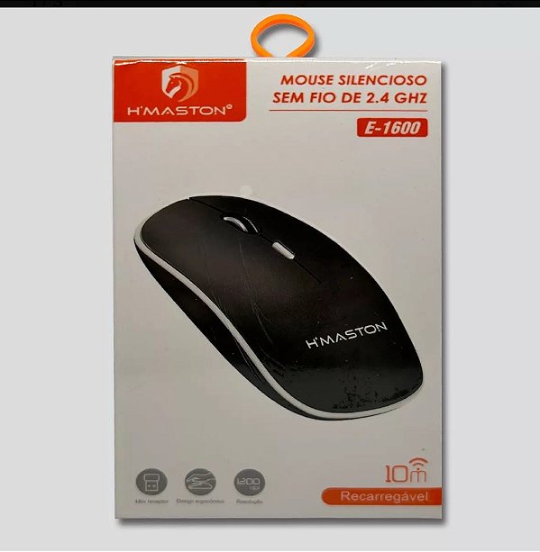Mouse sem fio a pilha h'maston e-1600