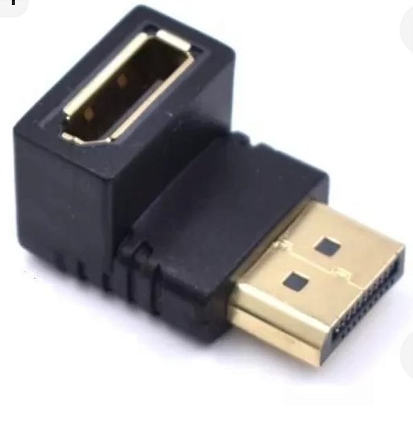 Conector adaptador hdmi em L