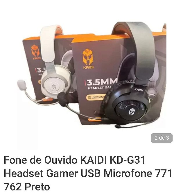 Fone de ouvido headset gamer kaidi kd-g31