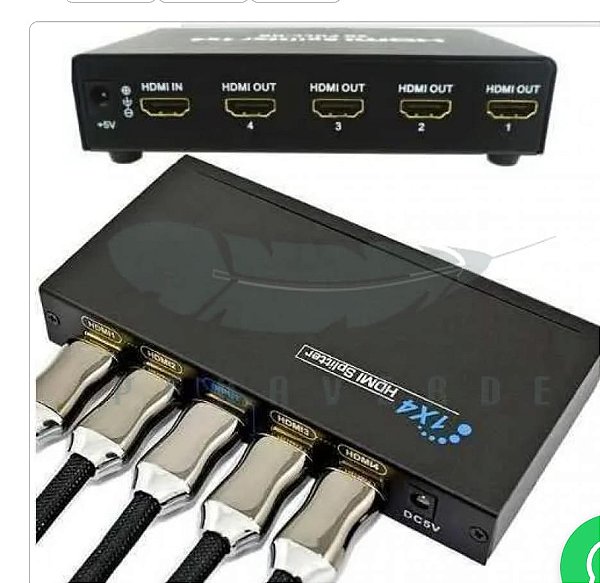 Hdmi splitter 1x4 3d 1080p full hd