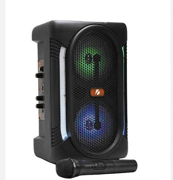 Caixa de som bluetooth/usb/mic/tf/aux/fm radio com microfone kts-1329