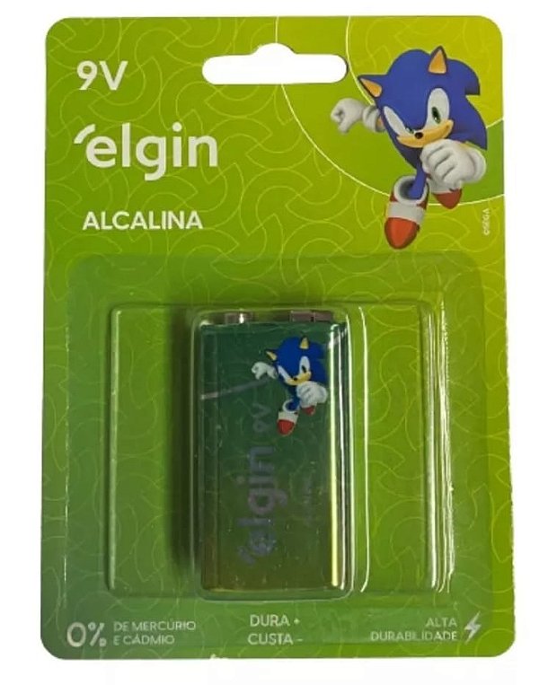 Pilha bateria alaclina elgin 9v 6lr61