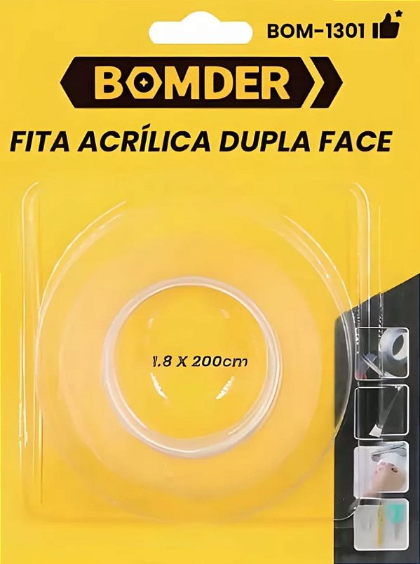 Fita dupla face bomder bom-1301