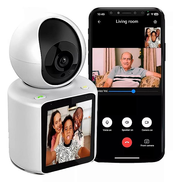 Camera de seguranca e vigilancia wifi com visor para videochamada sxt-ic-a12