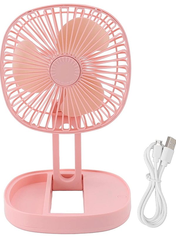 Ventilador de mesa com led recarregavel mini fan yl-56