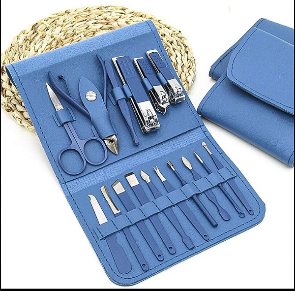 Conjunto de manicure e pedicure unhas 16 peças