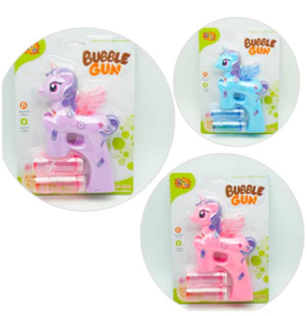 Bolha de sabao musical buble gun