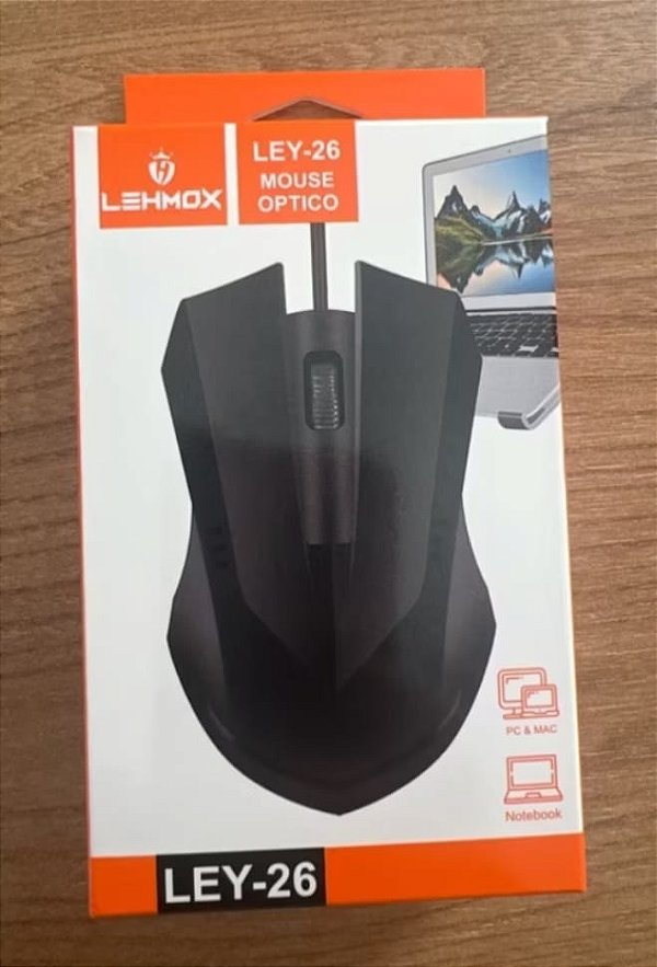 Mouse com fio lehmox ley-26