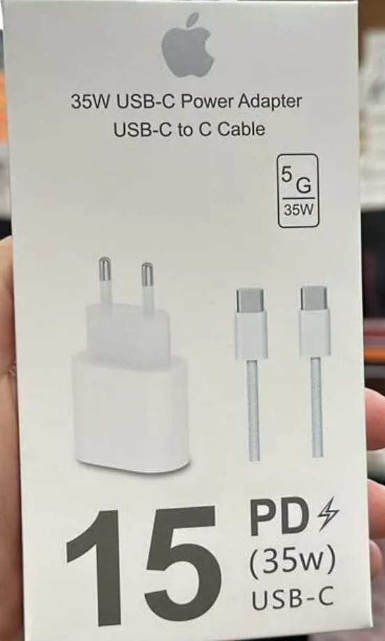 Carregador de celular usb-c iphone 15 pro max 35w
