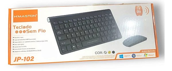 Kit teclado e mouse sem fio h'maston jp-102