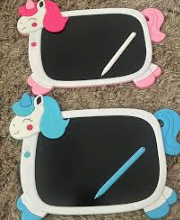 Lousa magica tablet infantil 8.5' unicornio