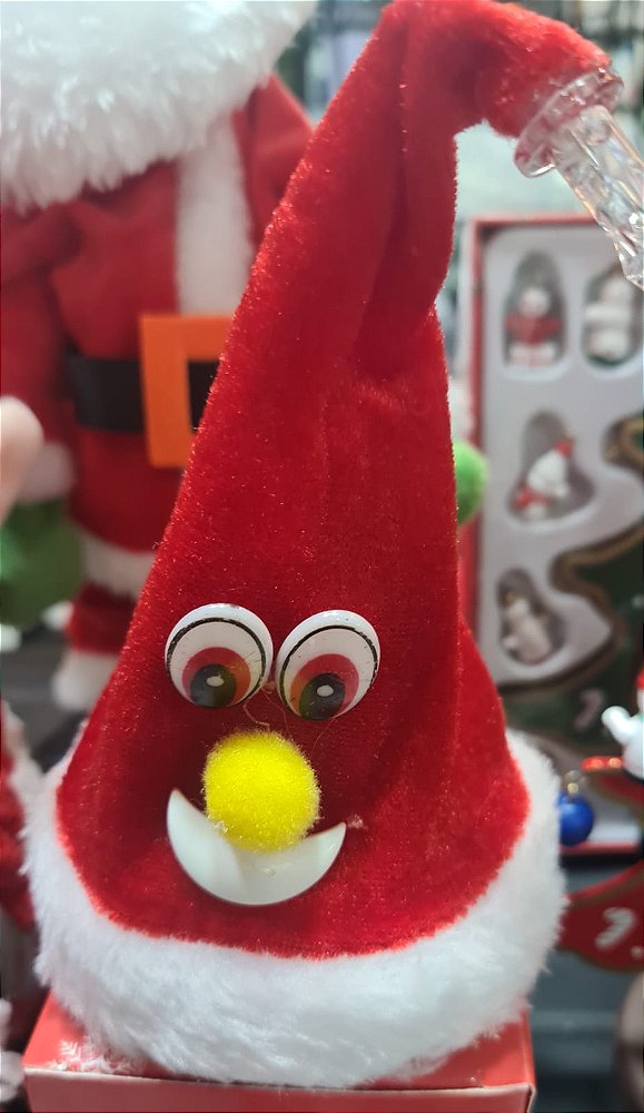 Chapeu papai noel no9205-7 musical canta e danca