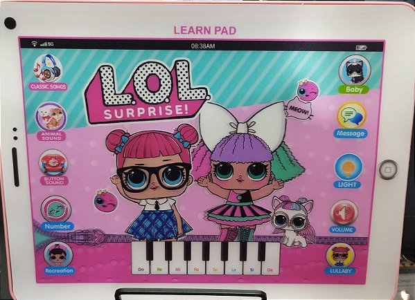 Tablet interativo musical lol