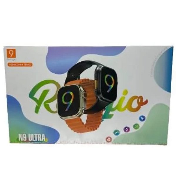 Relogio digital smartwacht n9 ultra com 4 pulseiras
