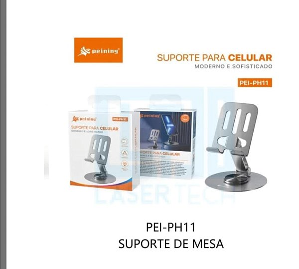 Suporte de celular de mesa peining giro 360° pei-ph11
