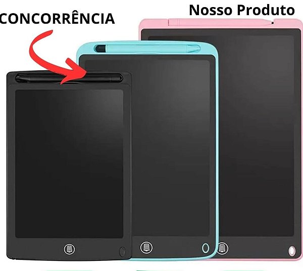 Lousa magica tablet infantil 16" lcd rgb colorido
