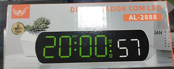 Relogio digital de led de mesa altomex al-2888