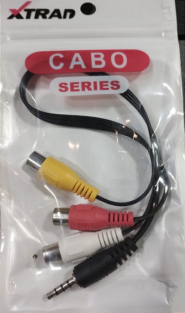 Cabo conector p2  x rca femea