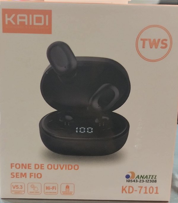 Fone de ouvido bluetooth kaidi kd-7101