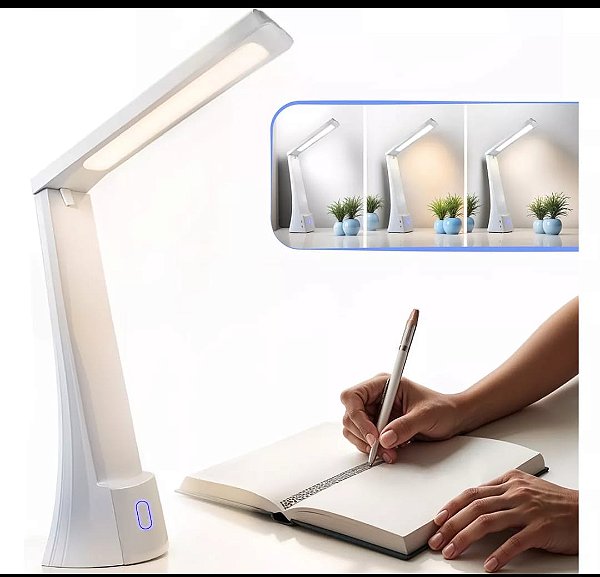 Luminaria de mesa led recarregavel verde td-870