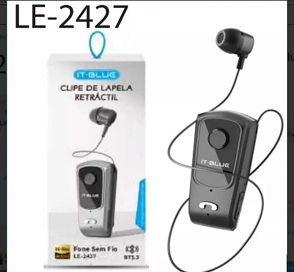 Microfone de lapela clip com fone sem fio it-blue le-2427