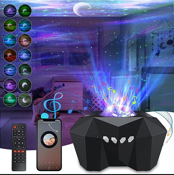 Projetor lampada aurora star ws-8808