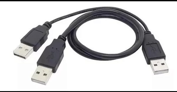 Cabo usb adaptador 1 usb para 2 usb macho