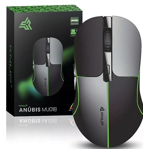 Mouse com fio gamer rgb knup mu019