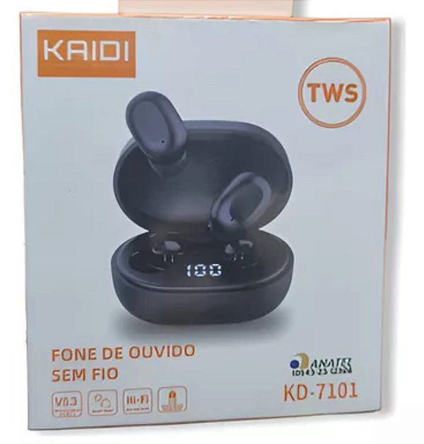 Fone de ouvido bluetooth kaidi kd-7101