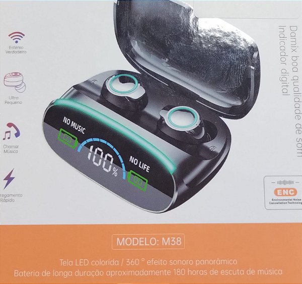 Fone de ouvido bluetooth altomex m38
