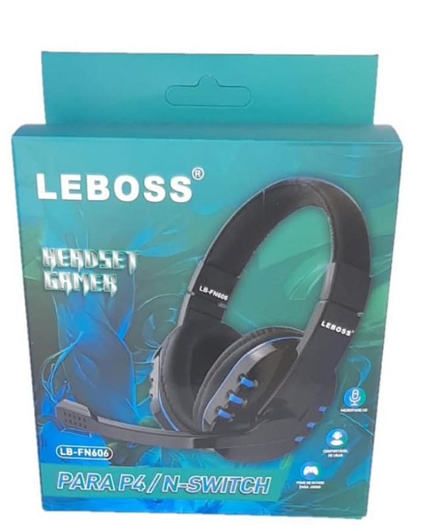 Fone de ouvido gamer leboss p4/pc/n-swit lb-fn606