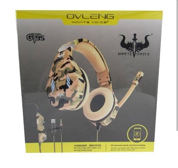 Fone de ouvido gamer ovleng p4/pc/cl