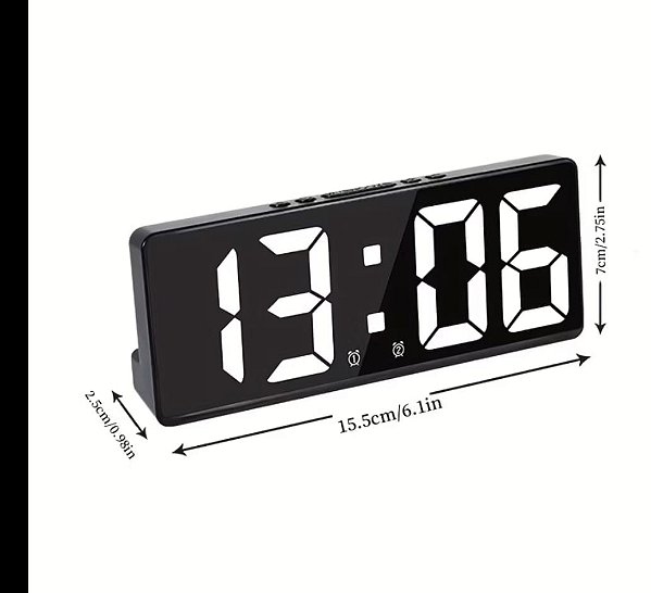 Relogio de mesa digital multifuncional despertador kapbom ka-7049