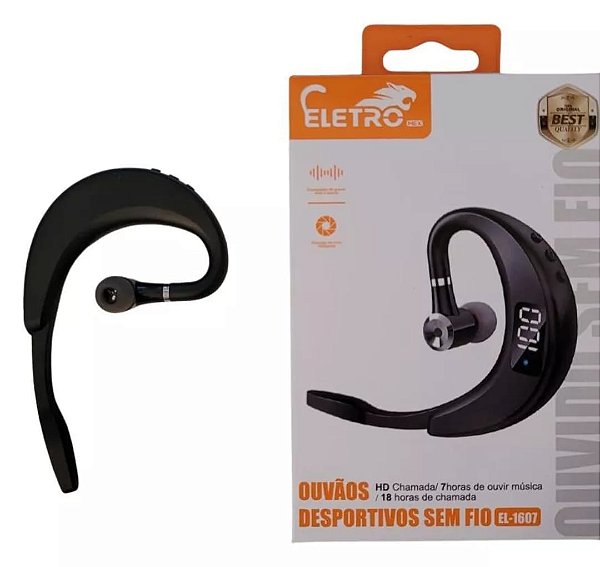 Fone de ouvido bluetooth eletro el-1607 1 unid com microfone