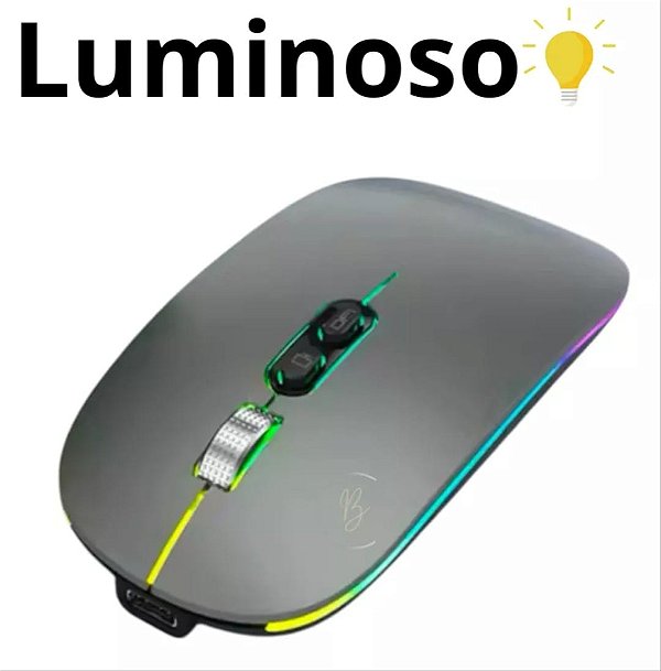 Mouse sem fio recarregavel bluetooth ox'gold ms-04b