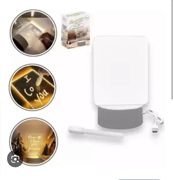 Lousa luminaria led escreve e apaga