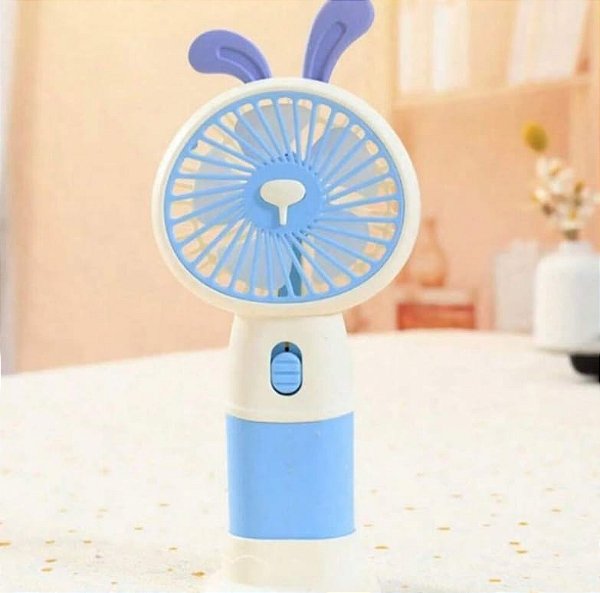 Ventilador de mesa recarregavel coelho mini fan qz-547