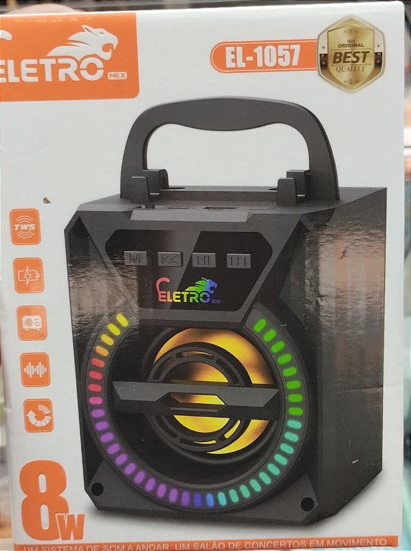 Caixa de som bluetooth/tf/fm radio/usb recarregavel eletro el-1057