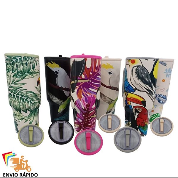 Copo garrafa 1200ml beaked birds