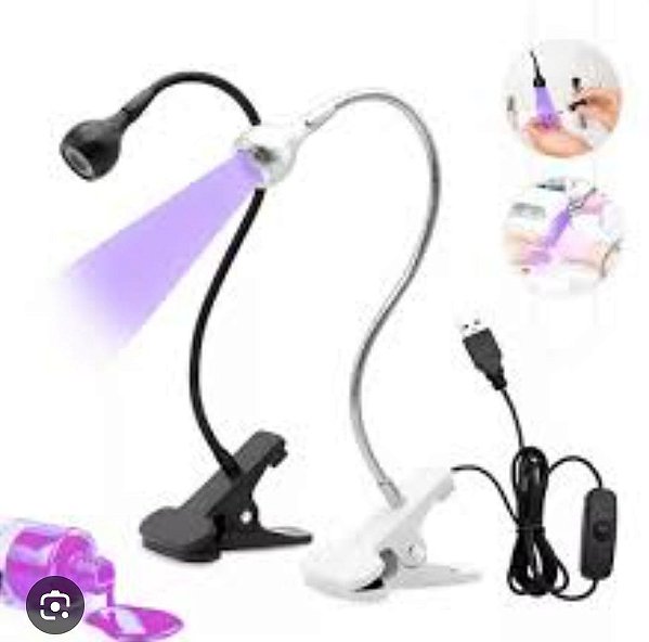 Lampada clip uv para unhas em gel