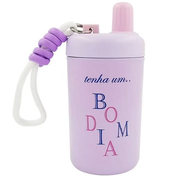 Garrafa termica isotermica 400ml tenha um bom dia