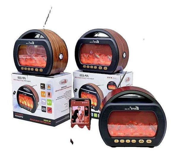 Caixa de som bluetooth/tf/fm radio/usb recarregavel lareira kapbom ka-8926
