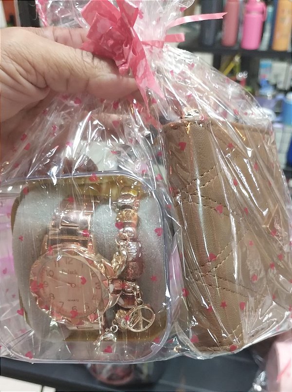 Kit dia das maes 5- relogio e carteira