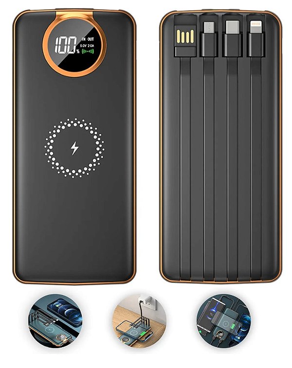 Bateria carregador portatil power bank com aproximacao 10000mah altomex al-762