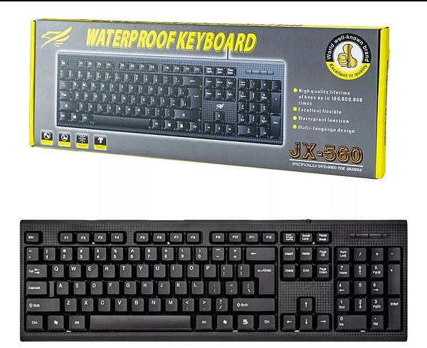 Teclado simples com fio waterp jx-560