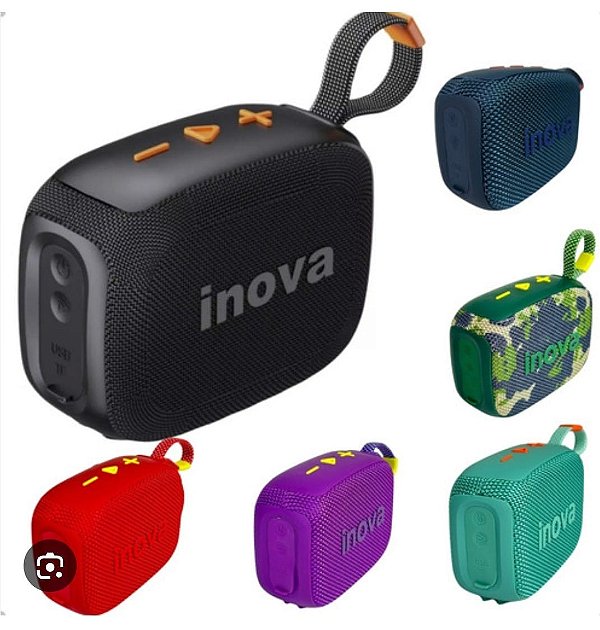 Caixa de som bluetooth/tf/fm radio/usb recarregavel inova ip67